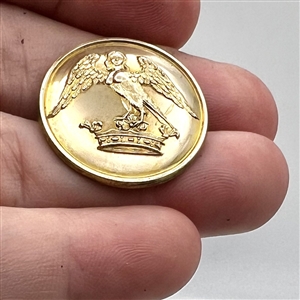 HARD TO FIND Livery crest button of a harpy.