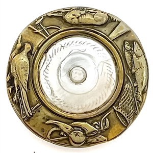 RARE sporting target button with pearl center.