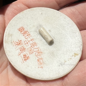 Chinese porcelain button of Chairman Mao.