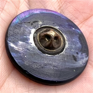 Beautiful blue pearl “Mouse and Trap button.