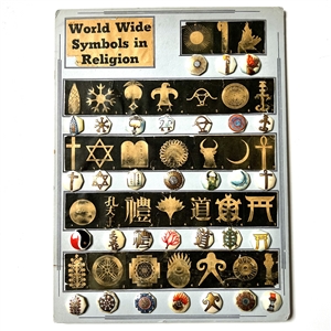VERY RARE card of thirty one Motiwala religious symbols on original card.