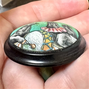 Atlee studio button of a circus seals performing.