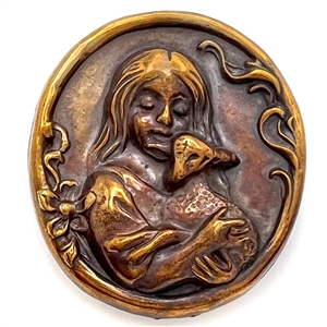 Mary and her Lamb button.