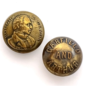 Two political uniform buttons.