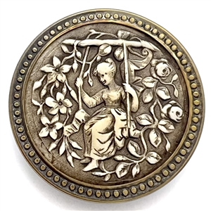 Ivoroid button of “Girl on a Swing."