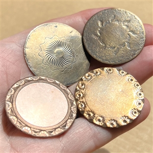 Four 18th c. copper colonial buttons. 
