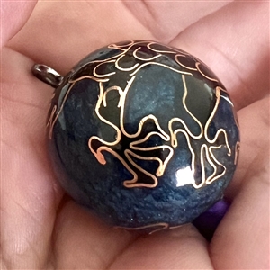 Champlevé enamel “bell ball button of a dragon. 