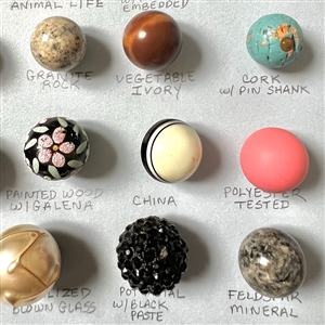 Card of thirty five ball buttons.