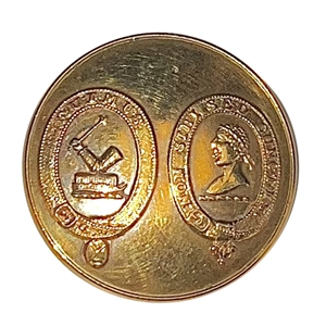 RARE gilded brass Livery marriage button.
