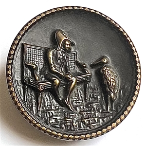 RARE “Napoleon in Exile" tinted brass button.