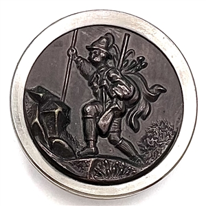 “Alpine Hiker" - tinted metal with white metal border.