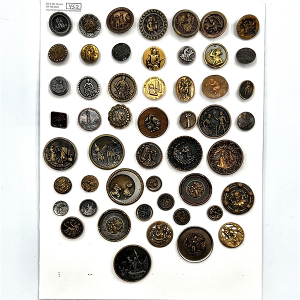 Card of 51 assorted people doing things and story buttons. 