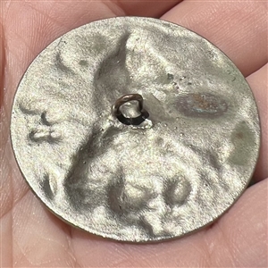 “Carmen - French white metal opera button in Art Nouveau style.
