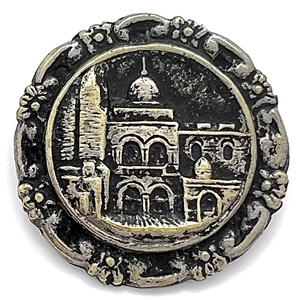 Bethlehem silver button of Jordan architecture.