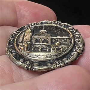 Bethlehem silver button of Jordan architecture.