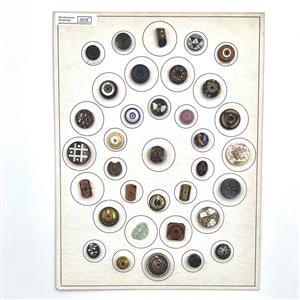 Card thirty five whistle hole buttons (except for jade button.)
