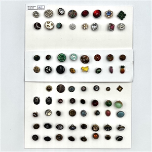 Card of seventy one assorted buttons.