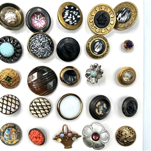 Card of fifty six assorted buttons.