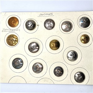 Card of 14 Livery crest buttons. 