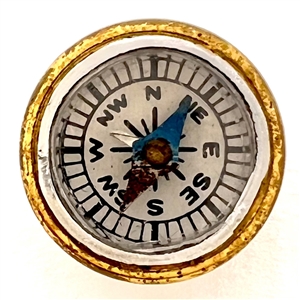 Working compass button. 