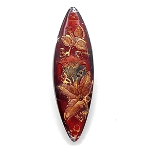 RARE Div I Lacy glass spindle button. 