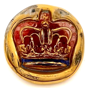 RARE Bimini glass crown button.