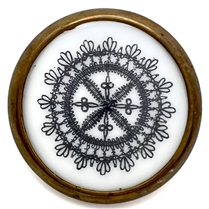 Liverpool transfer button of lacy pattern.